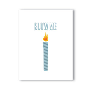 Blow Me Birthday Candle Adult Greeting Card by NaughtyKards