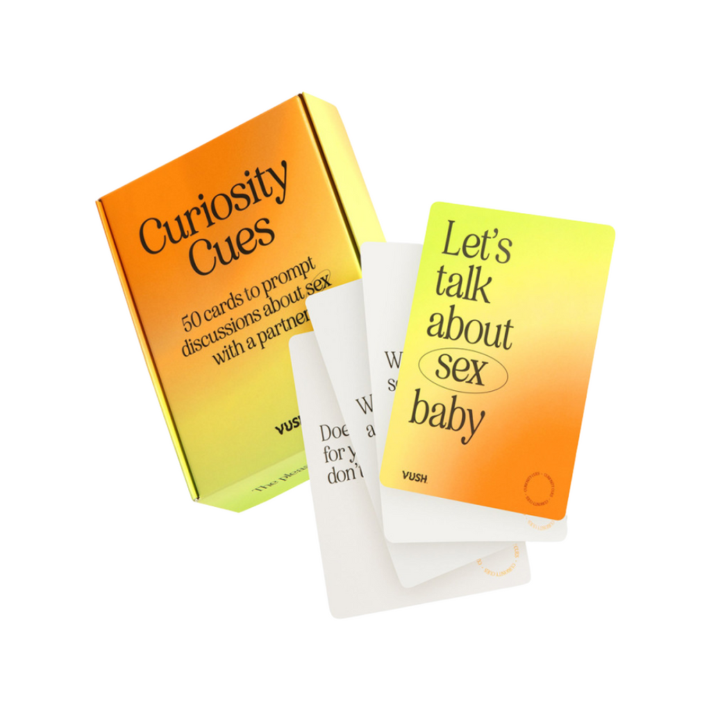 VUSH Curiosity Cues Sex Conversation Card Game – The Pleasure Parlor