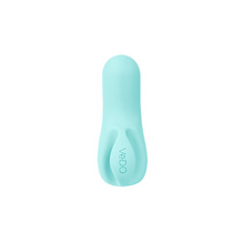 side view VeDO Nea Silicone Rechargeable Bullet Finger Vibrator in turquoise