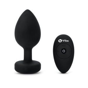 b-Vibe Vibrating Jewel Butt Plug 2XL - Black