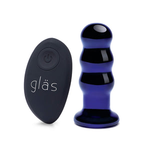 3.25" Remote Controlled Rechargeable Vibrating Glass Anal Plug
