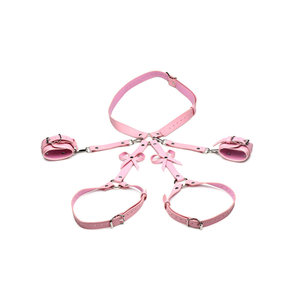 Pink Bondage Harness with Bows – The Pleasure Parlor