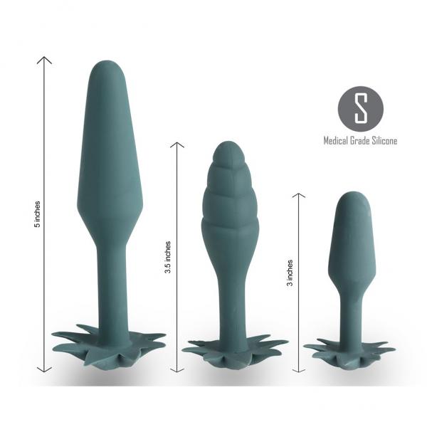 Doobies Pot Leaf Butt Plugs (Set of 3) The Pleasure Parlor Doobies Pot Leaf Butt Plugs (Set of 3) The Pleasure Parlor