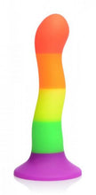 Strap U Kit- Rainbow Silicone Dildo with Adjustable Harness