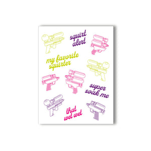 Super Squirter Adult Greeting Card by Naughty Kards