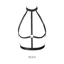 Bijoux Indiscrets Maze H Black Strappy Chest Harness