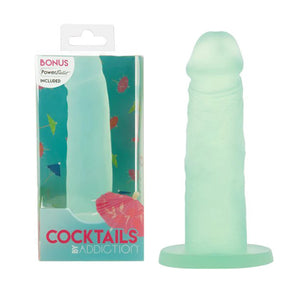 Cocktails by Addiction Silicone Suction Cup Dildo - Mint Mojito