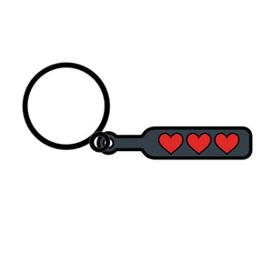 Red Heart BDSM Paddle Keychain by Wood Rocket