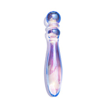 Biird Cecii™ Beaded Double-Ended Glass Dildo - Iridescent Purple