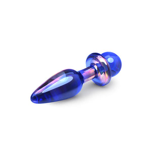 Biird Anii Glass Anal Plug - Iridescent Blue