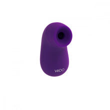 angle side and front view of deep purple VeDo NAMI Rechargeable Silicone Sonic Vibrator