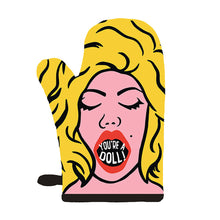 You're A Doll Oven Mitt - Blow-Up Doll Illustration