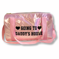 Going to Daddy's House Pink Travel Duffel Bag 16" by Unique Touch products