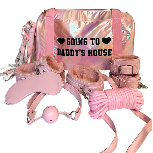 Going To Daddy's House Pink Travel Bag 16