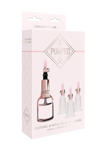 Pumped Rose Gold Clit & Nipple Pump Set - Size Large