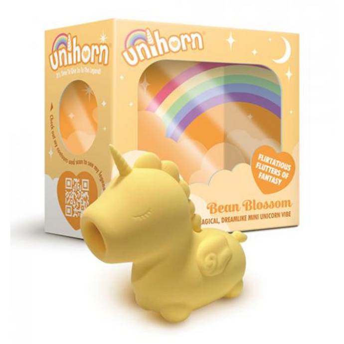 Unihorn Bean Blossom - Yellow Unicorn Tongue Flicking Clitoral Vibrator