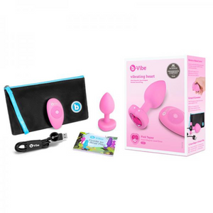 b-Vibe Vibrating Heart Remote-controlled Rechargeable Butt Plug - Smal The Pleasure Parlor b-Vibe Vibrating Heart Remote-controlled Rechargeable Butt Plug - Smal The Pleasure Parlor