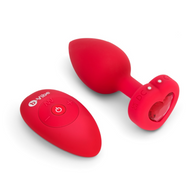 b-Vibe Vibrating Heart Remote-controlled Rechargeable Butt Plug - Medium/Large