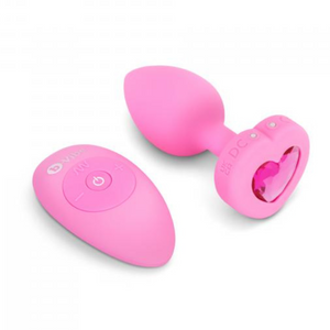 b-Vibe Vibrating Heart Remote-controlled Rechargeable Butt Plug - Small/Medium