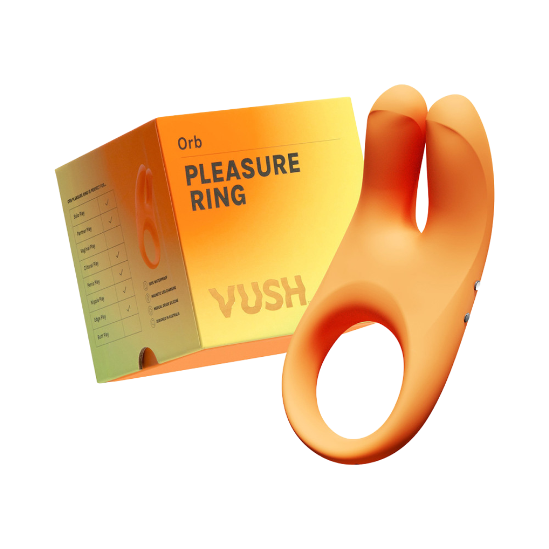 VUSH Orb Vibrating Silicone Pleasure C-Ring The Pleasure Parlor VUSH Orb Vibrating Silicone Pleasure C-Ring The Pleasure Parlor