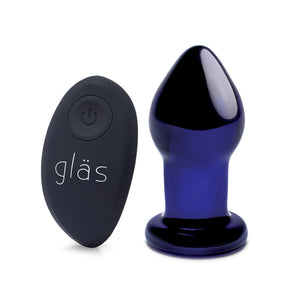 3.5" Remote Controlled Vibrating Glass Anal Plug 3"