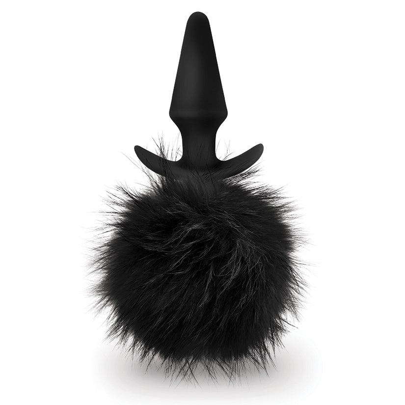 Anal Adventures Bunny Tail Silicone Butt Plug - Black The Pleasure Parlor Anal Adventures Bunny Tail Silicone Butt Plug - Black The Pleasure Parlor