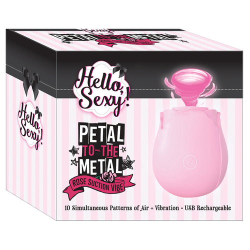 Hello Sexy Petal to the Metal Rose Suction Vibe
