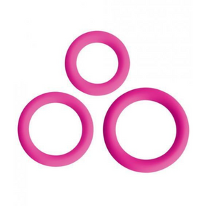 Thin Silicone Cock Rings - 3pk.