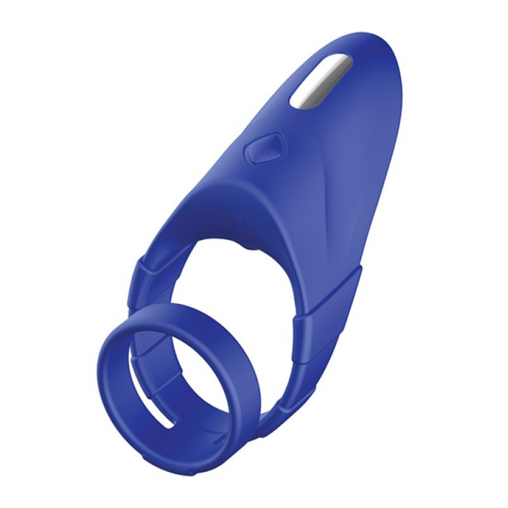 Forto F-15 Vibrating Cock Ring - Blue