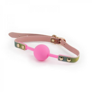 Spectra Holographic Rainbow Vegan Leather BDSM Ballgag