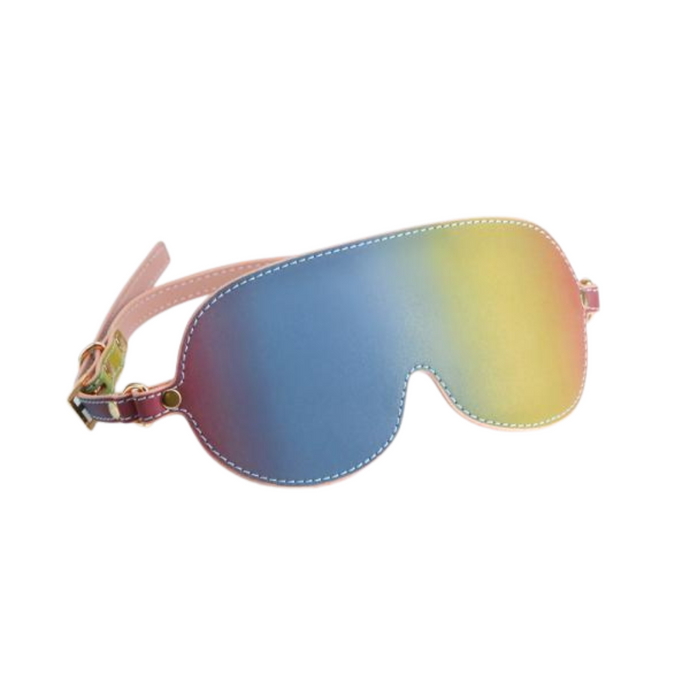 Spectra Holographic Rainbow Vegan Leather Blindfold