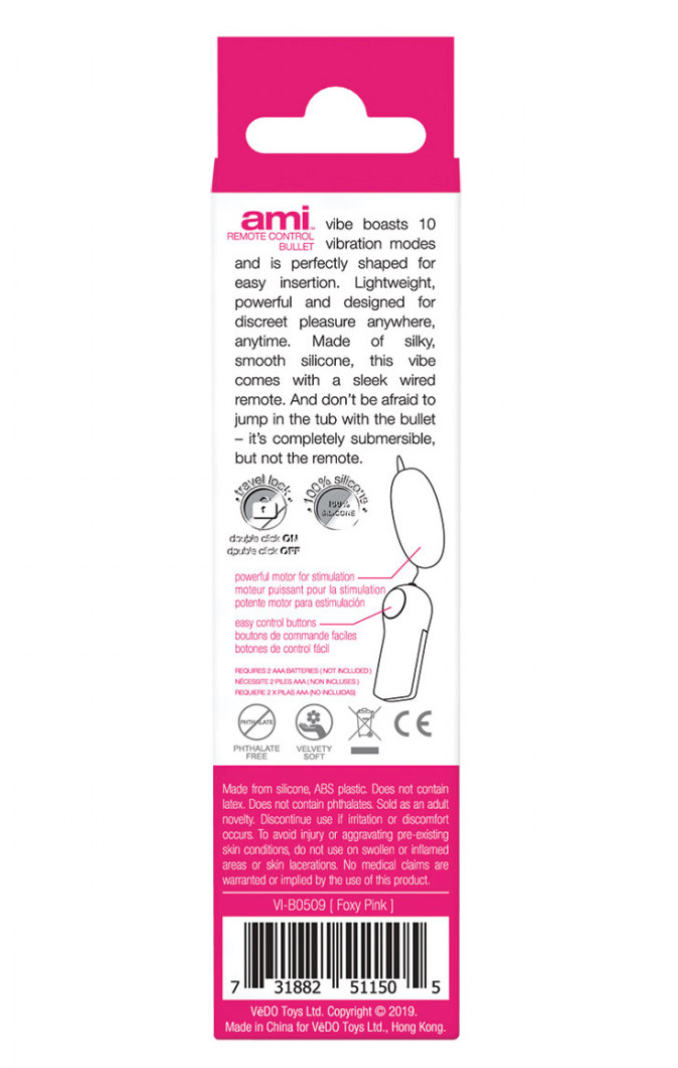 VeDO Ami Remote Controlled Vibrating Egg The Pleasure Parlor VeDO Ami Remote Controlled Vibrating Egg The Pleasure Parlor