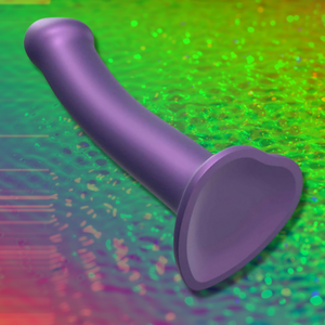 Strap-On-Me Purple Metallic Dual-Density Silicone Dildo