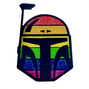 Geeky & Kinky Boba Fett Pride Rainbow Enamel Pin