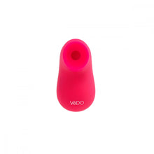 front facing view of hot pink VeDo NAMI Rechargeable Silicone Sonic Vibrator