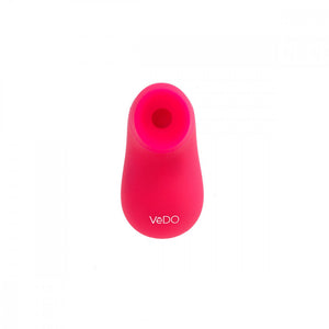front facing view of hot pink VeDo NAMI Rechargeable Silicone Sonic Vibrator