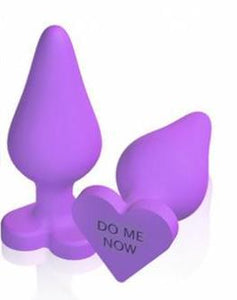 Candy Conversation Heart Silicone Butt Plug (Multiple Colors)