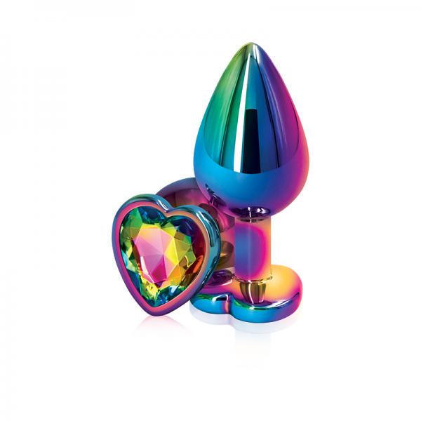 Holographic Jeweled Heart Butt Plug (Rainbow Gemstone) The Pleasure Parlor Holographic Jeweled Heart Butt Plug (Rainbow Gemstone) The Pleasure Parlor
