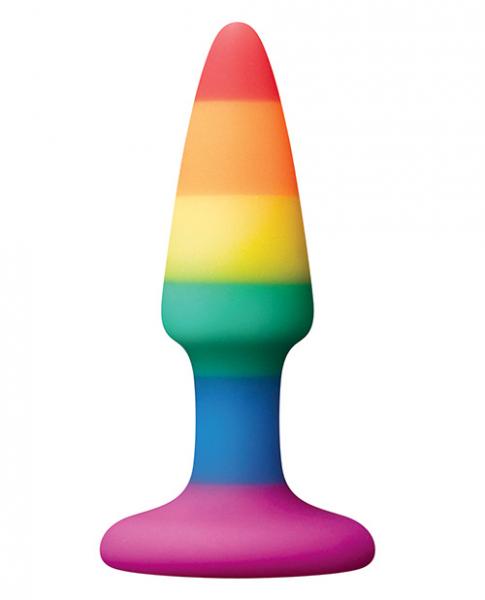 Colours Pride Edition Rainbow Silicone Butt Plug  - Mini