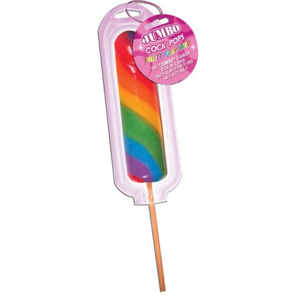 Jumbo Rainbow Candy Dick Lollipop