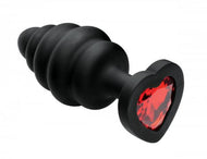 Red Gemstone Heart Silicone Anal Training Kit (3-Piece Set)